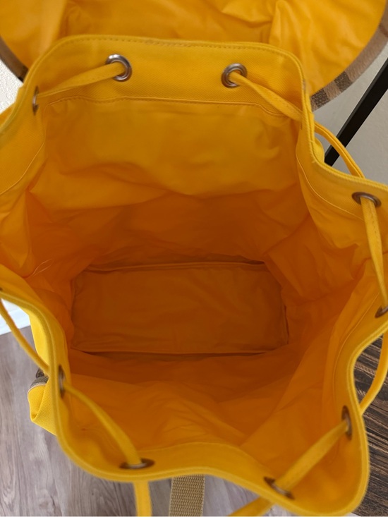 Burberrys Vintage Fragrances Canvas Backpack – Bright Yellow Nova Check Trim main image 14
